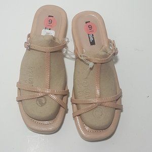 Kensie Womens Delicah Pink Pebbled Slide Sandals Shoes 6 Medium